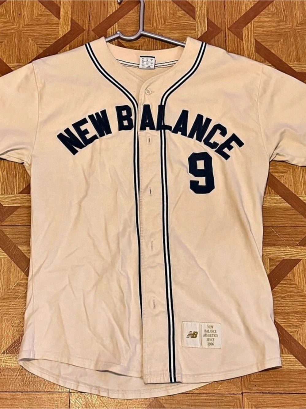 New Balance Sportswear's Greatest Hits Baseball Jersey #9 Cream & Black